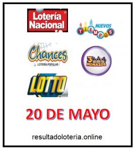 NUEVOS TIEMPOS 20 DE MAYO - LOTTO MONAZOS RESULTADOS